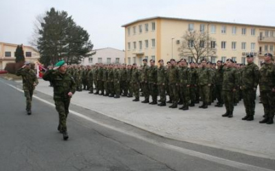 Slavnostní nástup u příležitosti 16. výročí vstupu ČR do NATO